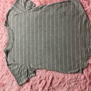 Gray Striped Women's Top